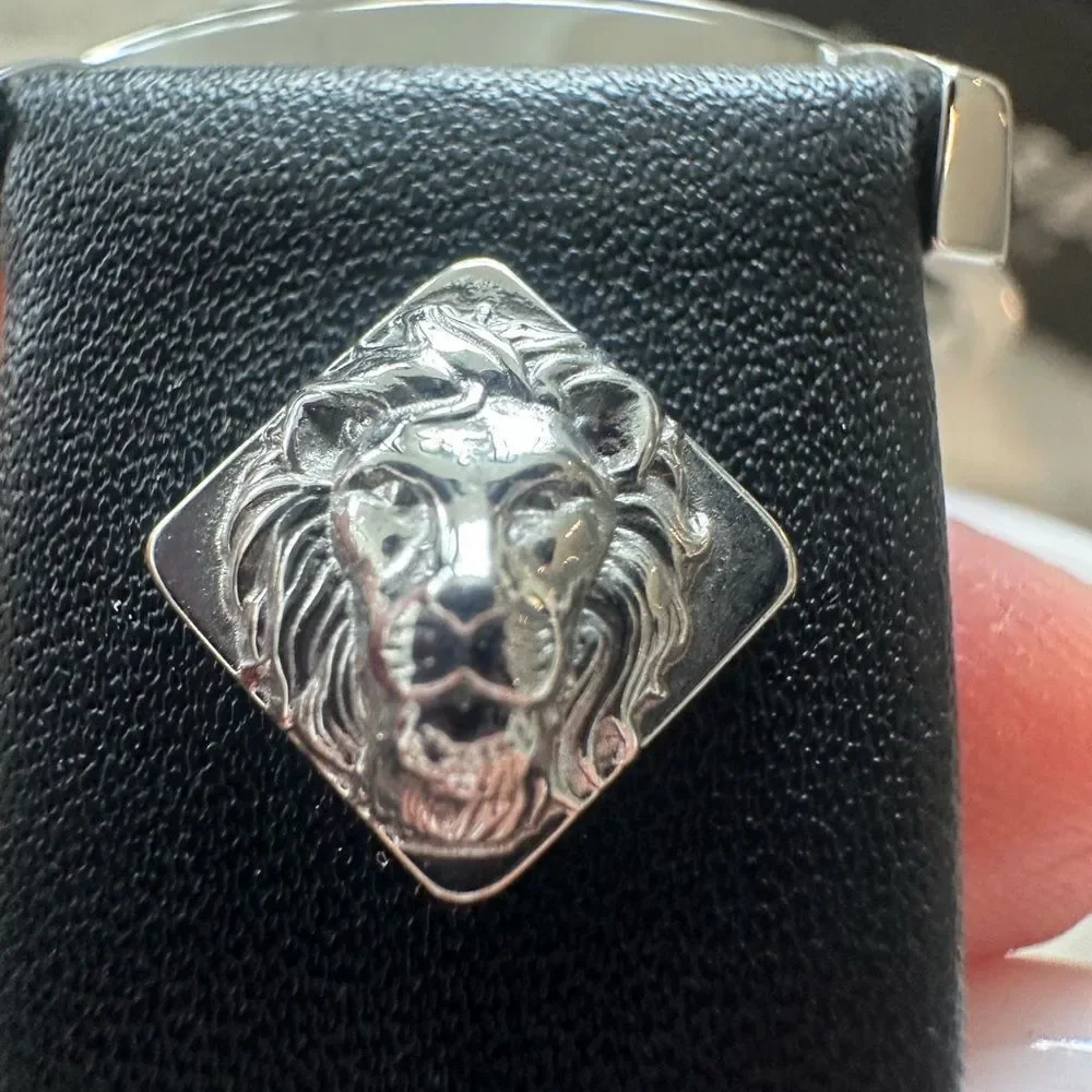 Versus Versace Metallic Timepiece with Lion Emblem Box